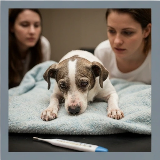 Canine patient during vet visit