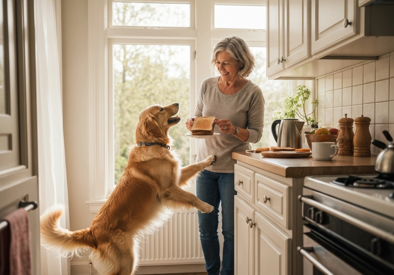 German Shepherd in a family setting