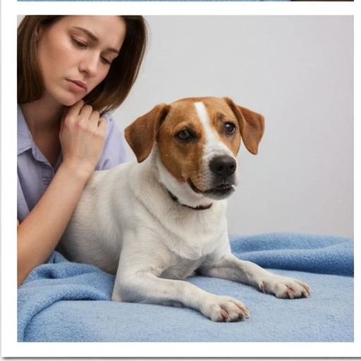 Veterinarian examining a dog
