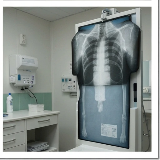 Dog undergoing a health evaluation