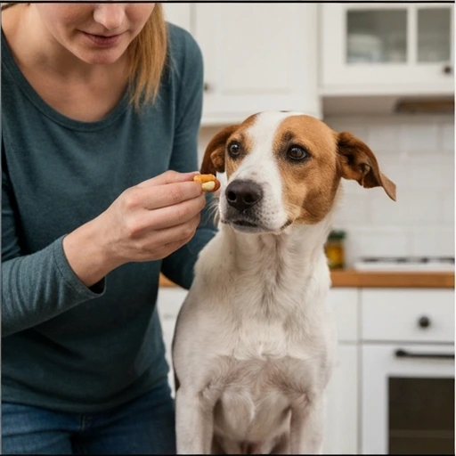 Veterinarian examining a dog