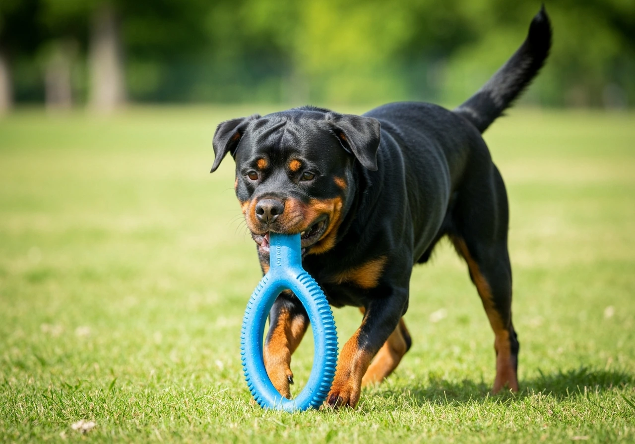 Rottweiler in natural environment